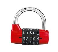 wosume Código de bloqueo, código de 5 dígitos Código Aleación de zinc Candado de combinación Maleta de viaje Gimnasio Casillero Seguridad Contraseña de bloqueo(rojo)