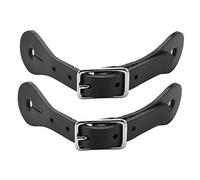 Wosune Correa de espuela de Caballo, Correa de Caballo Accesorios para Montar a Caballo Leatherw 1 par para cinturón para Montar a Caballo para cinturón de Cuero Negro para Accesorio(Black)