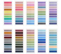 Wosyoodo 2000 Piezas Marcadores Adhesivos, 10 Estilos Notas Adhesivas, Pestañas Adhesivas de Colores, Notas Adhesivas Índices para Notas, Libros, Clasificación de Archivos, Escuela, Oficina