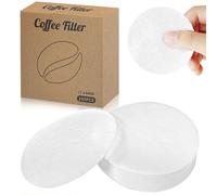 Wosyoodo 600 Pcs Papel de Filtro de Café 64 mm, Redondos Filtros Desechables, Blanco, Compatible con Aeropress Cafeteras Espresso