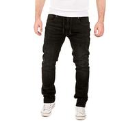 WOTEGA Noah - Jeans de Mezclilla - Pantalones Vaqueros para Hombres - Joggers Cargo de Mezclilla, Negro (Phantom Black 3R4205), W38/L32