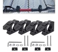 Wotendy 4 Piezas Abrazadera de Goma de Liberación Rápida para Herramientas de 3 a 4 cm de Diámetro, Camiones, UTV, ATV, Todoterrenos y 4x4, Negro