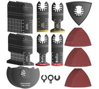 Wothfav Cuchillas Multiherramienta, 60 Piezas Multiherramienta Oscilante de Titanio, Accesorios para Herramientas Oscilantes, Hojas de Sierra Oscilante para Bosch, Dewalt, Black&Decker, Fein, Parkside