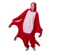 wotogold Pijama Animal Pulpo Disfraces de Cosplay Unisex para Adultos Rojo L