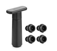 WOTOR Bomba de vacío Wine Saver con 4 tapones, tapón de vino y conservador, sellador reutilizable que mantiene fresco