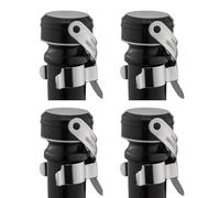 WOTOR tapon botella cava, tapon champán, tapones vino, a prueba de fugas y ahorro de retención de burbujas que mantiene el vino y el champán frescos, paquetes de 4 (Plata)