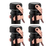 WOTOR tapon Botella Cava,tapon champán, Tapones Vino, a Prueba de Fugas y Ahorro de retención de Burbujas Que Mantiene el Vino y el champán Frescos, Paquetes de 4 (Oro Rosa)