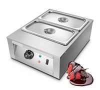 WOTZOV 800W Commercial Chocolate Tempering Machine with Auto Temp Control, 2 Pots, 30℃~85℃ Melting Temperature for Hot Chocolate