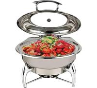 WOTZOV Calentador de 6 litros para Banquetes de Boda, Juego de bufé Visible de Acero Inoxidable, Incluye Bandeja para Comida, Bandeja para Agua y depósito de combustib