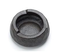 WOTZOV Cenicero de Piedra sin Tapa, de cerámica, para Fumar, de sobremesa, para Bares Interiores y Exteriores.，Black