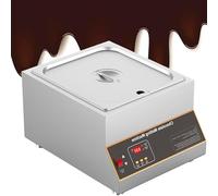 WOTZOV Chocolate Tempering Machine, Electric Commercial Chocolate Melting Machine 0-95℃ Stainless Steel with 2 Tanks for Efficient Chocolate Tempering and Melting