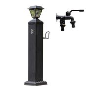 WOTZOV Columna De Agua Solar Led para Jardín Exterior - Hidrante De Jardín Resistente A La Intemperie con Grifo Y Gancho para Riego Y Lavado De Patios Traseros, 45 Pulgadas One Color 75cm/30in
