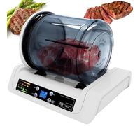 WOTZOV Commercial Meat Tumbler Marinator, 5L Automatic Vacuum Marinating Machine, Quick 15 Minute Marination for Meat & Vegetables, Auto Shut Off with Timer for Shops