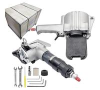 WOTZOV Conjunto de Herramientas de flejado neumáticas para Correas metálicas, Tensor y Cortador-sellador Combinado, solución de Embalaje portátil para envíos Seguros.，32mm