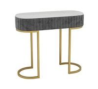 WOTZOV Consola de sofá con losa de Roca, Mesa Auxiliar de Hierro superestrecha con Cubierta de mármol y cajones, Borde Suave de Esponja, Consola de Pasillo Alta y Ancha.,Style 2 80 * 35 * 75cm