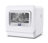 WOTZOV Countertop Dishwasher, Mini Table Top Dishwasher with 4 Place Settings, 5 Programs, Child Safety Locks, Touch Control, Delay Start, Baby Care Function