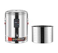 WOTZOV Cubo De Acero Inoxidable para Hervir Agua, Dispensador Eléctrico De Café Instantáneo para Buffets Y Fiestas con Grifo, Temperatura Ajustable, 50 L.，C 50L