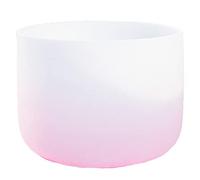 WOTZOV Cuenco Tibetano de Cristal de Cuarzo Esmerilado de 432 Hz con Tono, percutor de Gamuza y Junta tórica, para meditación y sanación Sonora.，C Root 10 Inch