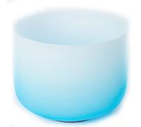 WOTZOV Cuenco Tibetano de Cristal de Cuarzo Esmerilado de 432 Hz con Tono, percutor de Gamuza y Junta tórica, para meditación y sanación Sonora.，G Throat 10 Inch