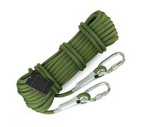 WOTZOV Cuerda de Escalada Verde Militar de 12 mm para Descenso, Cuerda de Escape de Emergencia, Cuerda de Escalada estática, Cueva de Senderismo al Aire Libre, Rescate de campam,10M