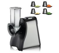 WOTZOV Electric Salad Machine Cheese Grater Vegetable Shredder with 4 Blades One Button Control Easy to Clean for Cheeses Nuts Cookie Chips and Fruits