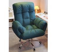 WOTZOV Escritorio de computadora para Juegos, Mecedora, cómoda Silla de Trabajo con Masaje para PC, Respaldo Ajustable, Almacenamiento Lateral, para el hogar, Estudio,，Verde A