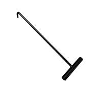 WOTZOV Gancho para alcantarilla, Tipo T, Color Negro, Herramienta de elevación de Drenaje, Gancho para conductos de alcantarilla, Extractor de Rejilla de Drenaje de alcantarilla,1/2" 70cm(27 1/2")