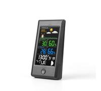 WOTZOV Higrómetro de Interior, Reloj meteorológico Multifuncional, Alarma doméstica, Radio electrónica Inteligente.