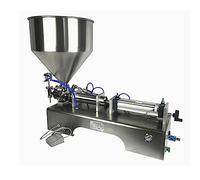 WOTZOV Horizontal Pneumatic Liquid Filling Machine, 10-30 Bottles/Minute, Inching/Automatic, Cylinder Piston, Anti-Drip Stainless Steel Nozzle, for Low Viscosity Liquid Paste