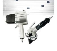 WOTZOV Kit de Herramientas neumáticas para flejado de Acero de Alta Resistencia: Tensor y Cortador-sellador 3 en 1 para flejado Seguro de Metal en embalajes industriales.，25mm