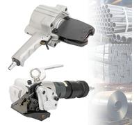 WOTZOV Kit de Herramientas neumáticas para flejado de Acero, para flejado Seguro de Metal, Incluye Tensor y Cortador sellador para embalajes de Alta Resistencia.，19mm