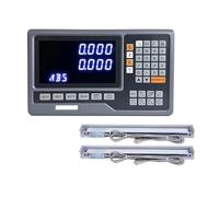 WOTZOV Kit de Pantalla Digital de Lectura DRO de 2 Ejes HS800-2P con 2 codificadores ópticos de Escala Lineal de 5 µm，300mm 2 Axis DRO Kit