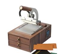 WOTZOV Leather Embossing Machine, Hot Foil Stamping Embosser with Digital Display, Adjustable Temperature 0-240℃, Fast Heating, Ideal for Shoe Labels and Packaging