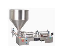 WOTZOV Liquid and Paste Filling Machine, Semi-Automatic Pneumatic Piston Filler, Stainless Steel, 30L Hopper for Juice, Wine, Honey, Oil