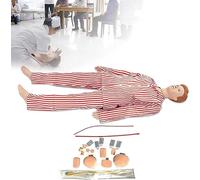 WOTZOV Maniquí de Entrenamiento de enfermería, Modelo Humano de Cuerpo Completo a tamaño Real, maniquí para cuidados de RCP, con genitales Intercambiables, para Uso didáctico.