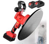 WOTZOV Máquina De Enlucido De Hormigón Manual, Llana Eléctrica para Mortero De Cemento Y Hormigón, Máquina Pulidora De Paredes, Mezcladora De Hormigón con Batería De Litio Recargable，2 baterías