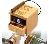 WOTZOV Máquina Eléctrica para Marcar Y Marcar Cuero: Herramienta Térmica con 14 Puntas para Marcar, Ranurar, Prensar Y Sellar Bordes. Ideal para Trabajos En Cuero Y Acabados Profesio，Twin