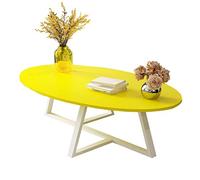 WOTZOV Mesa de Centro Ovalada, Mesa Auxiliar para sofá, Mesa de té para Sala de Estar, Estilo nórdico Moderno escandinavo, decoración para apartamento pequeño, hogar,120×60×45cm