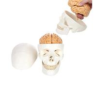 WOTZOV Modelo ANATÓMICO DE CRÁNEO, Modelo de cráneo Humano de 3 Partes con Cerebro extraíble de 8 Partes. El cráneo de plástico de tamaño Natural está Moldeado a Partir de un cráneo Humano Real.
