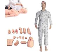 WOTZOV Modelo Educativo de cuidados a tamaño Real de 1,74 m (5,7 pies), maniquí Humano geriátrico para Entrenamiento en RCP, con genitales Intercambiables, para Material didáctico.