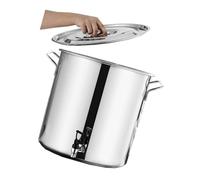 WOTZOV Olla con Grifo - Olla de Acero Inoxidable, Redonda con Asas Suaves al Tacto, Olla para Sopa de Acero Inoxidable con Fondo Compuesto, Cubo para Vino de 5 a 65 l, Recipient，30 * 40cm(25L)