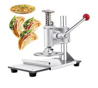 WOTZOV Pizza Dough Press Machine, Manual Stainless Steel Adjustable Thickness Tortilla Pastry Press for Home or Commercial Use, Perfect for 12cm Pizza Pies and Tortillas