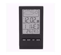 WOTZOV PNAWLLCF-65 Termómetro higrómetro Digital LCD, medidor de Temperatura y Humedad para Interiores, estación meteorológica, Reloj Despertador, Herramienta de medición de temperat