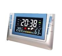 WOTZOV Reloj Despertador con Pantalla multifunción a Color, pronóstico del Tiempo, Humedad, Temperatura y Temperatura para Interiores y Exteriores.