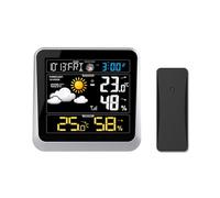 WOTZOV Reloj Despertador Digital Multifuncional con medidor de Temperatura y Humedad para Interiores y Exteriores.