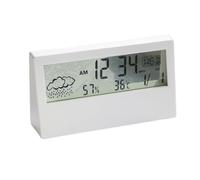 WOTZOV Reloj Digital Multifuncional con Alarma meteorológica electrónica con Temperatura y Humedad.