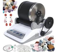 WOTZOV Rock Tumbler Machine - DIY Stone Polisher with Timer, Detachable Electric Gem Grinder and Polishing Kit for Kids of All Ages