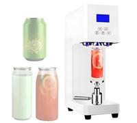 WOTZOV Selladora Automática De Latas con Pantalla Led, Contador Y Sellado Ajustable para Latas De Aluminio Y Plástico.，Blanco