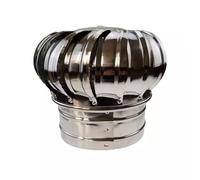 WOTZOV Sombrerete de Chimenea Redondo de Acero Inoxidable con Salida de Pared, secador de conducto de Chimenea, Ventilador Turbo de ventilación, Acero Inoxidable 304, Resistente al c，D 11.8