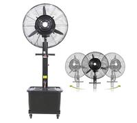 WOTZOV Ventilador nebulizador de Exterior de Alta Resistencia con depósito de 42 litros, Enfriador de pulverización Industrial de 3 velocidades para Uso en Patios, talleres y fábrica，550mm/22